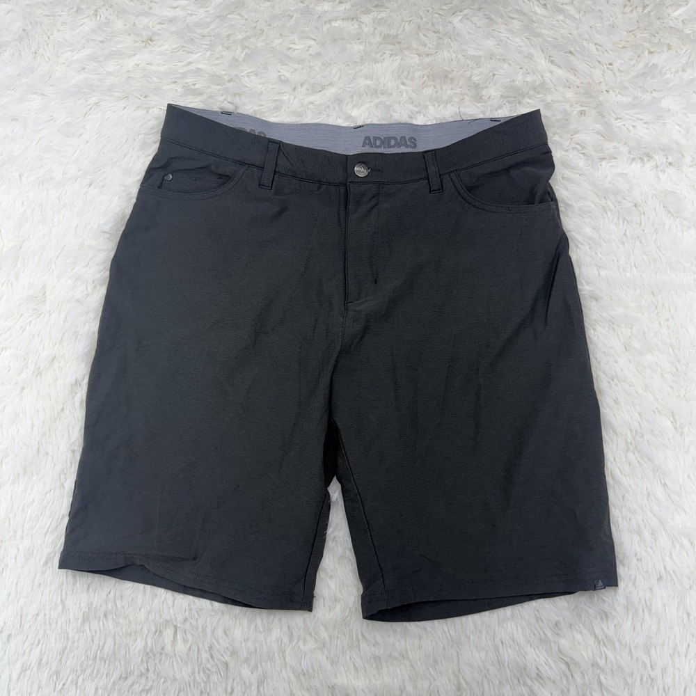Adidas 365 Shorts Mens 34 Gray Performance Stretch Flat Front Golf 5 Pocket